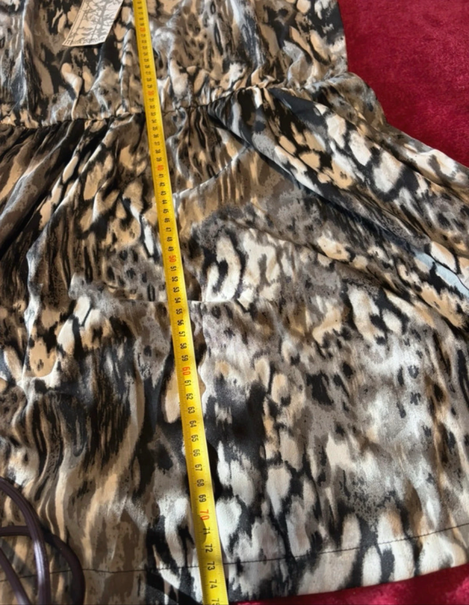 Vestido Think Positive animal print leopardo robe dress jurk XL BNWT – photo 7
